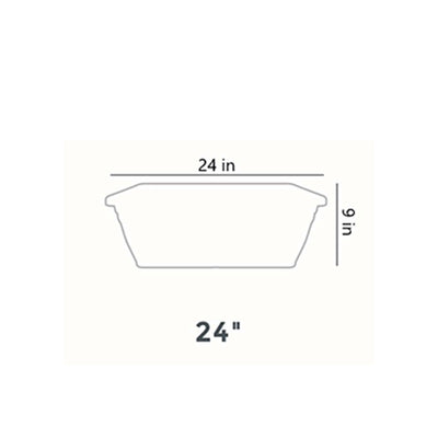 HC Companies 24 Inch Deck Rail Box Planter w/ Drainage Holes, 4 Pack, Chocolate