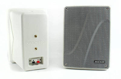 KICKER KB6000 6.5" White Full Range Indoor/Outdoor/Marine Speakers (Open Box)
