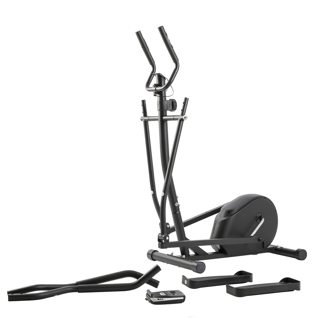 HolaHatha Magnetic Elliptical Machine for Home, Full Body Cardio Trainer, Black - VMInnovations