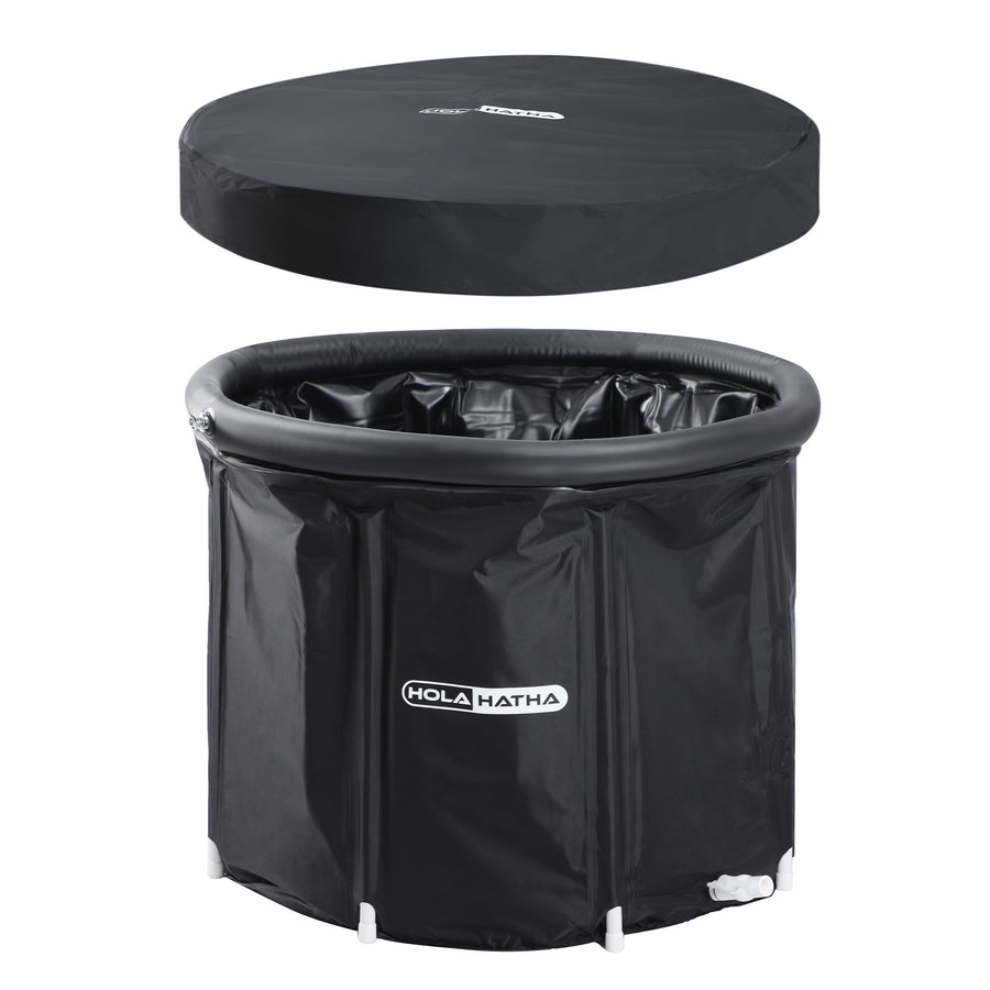 HolaHatha 120 Gal Cold Water Ice Bath Tub, Portable Plunge Recovery Tub with Lid - VMInnovations