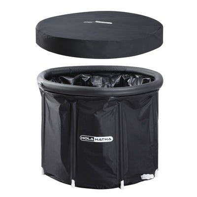 HolaHatha 120 Gal Water Ice Bath Tub, Portable Plunge Recovery Tub w/Lid (Used) - VMInnovations