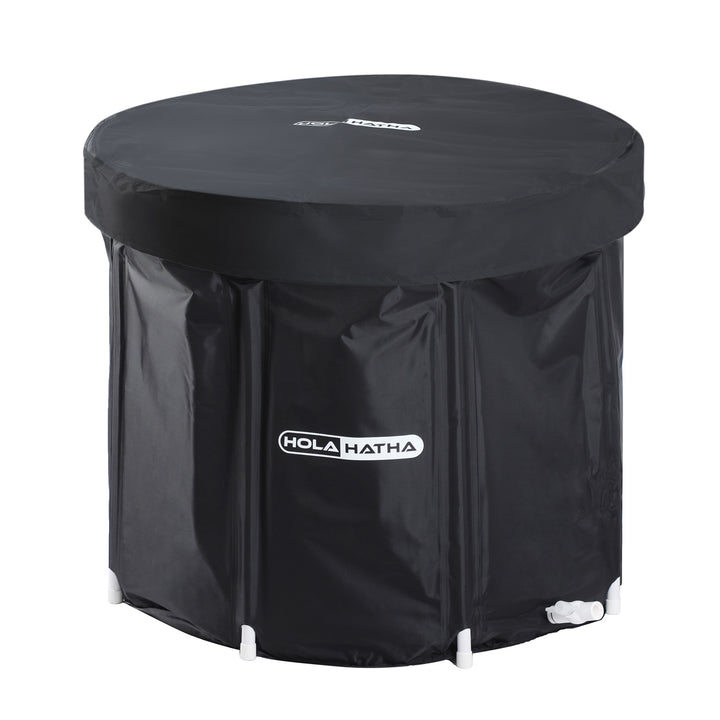 HolaHatha 120 Gal Water Ice Bath Tub, Portable Plunge Recovery Tub w/Lid (Used)