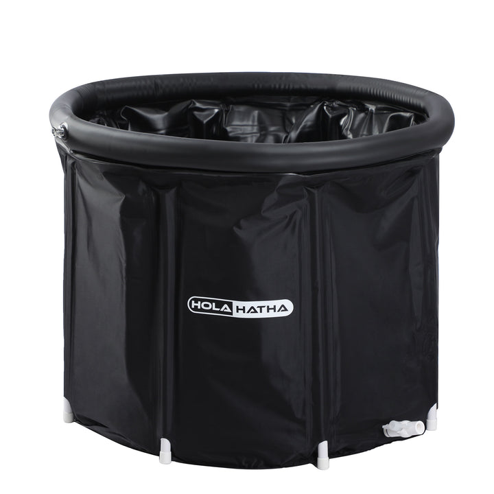 HolaHatha 120 Gal Water Ice Bath Tub, Portable Plunge Recovery Tub w/Lid (Used)