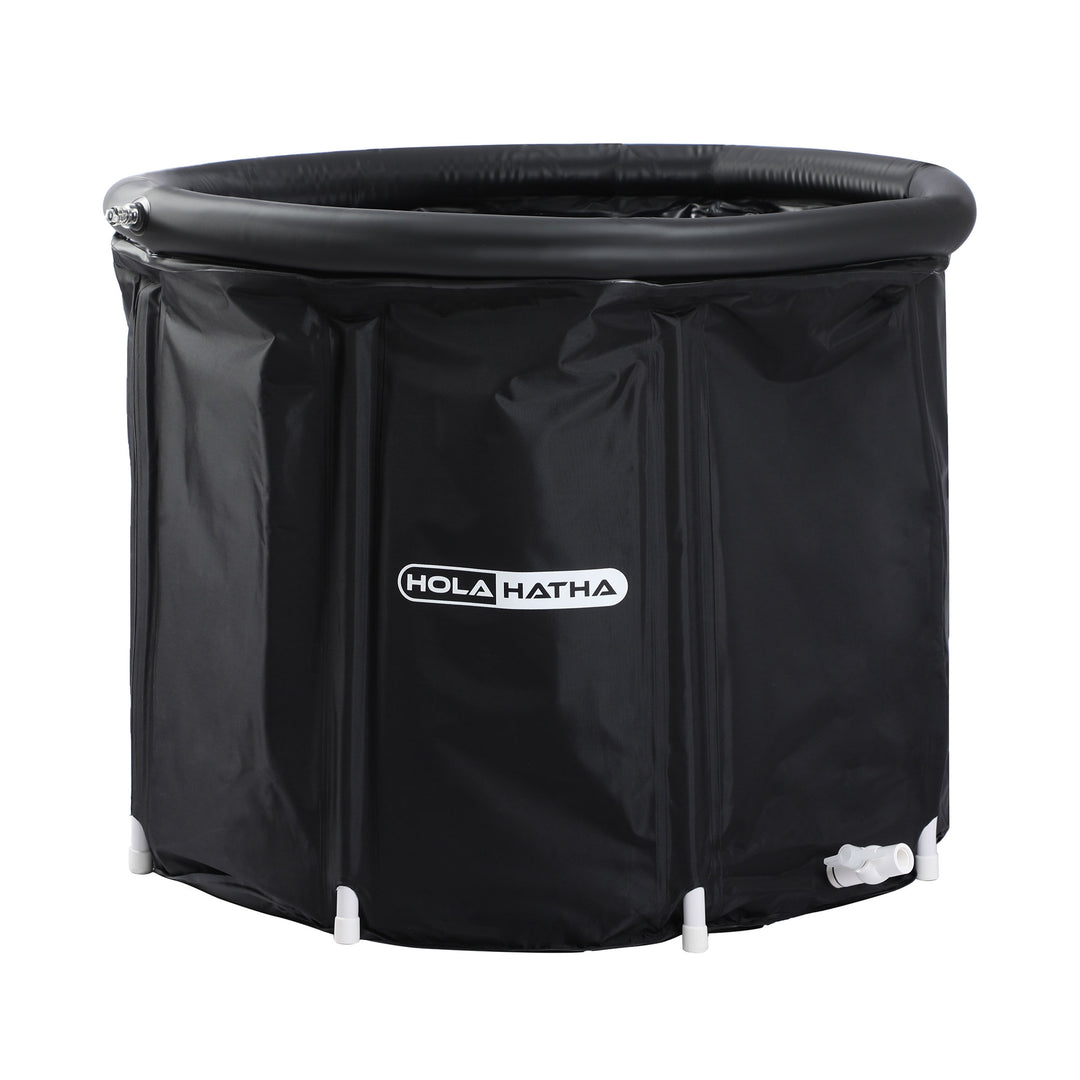 HolaHatha 120 Gal Cold Water Ice Bath Tub, Portable Plunge Recovery Tub with Lid