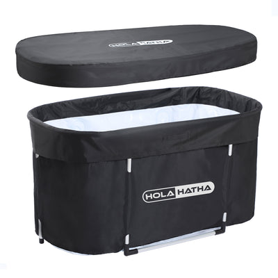 HolaHatha 129 Gal Ice Bath Tub, Portable Hot/Cold Plunge Tub with Lid (Open Box) - VMInnovations