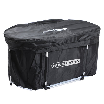 HolaHatha 129 Gal Ice Bath Tub, Portable Hot/Cold Water Plunge Tub with Lid (Used)