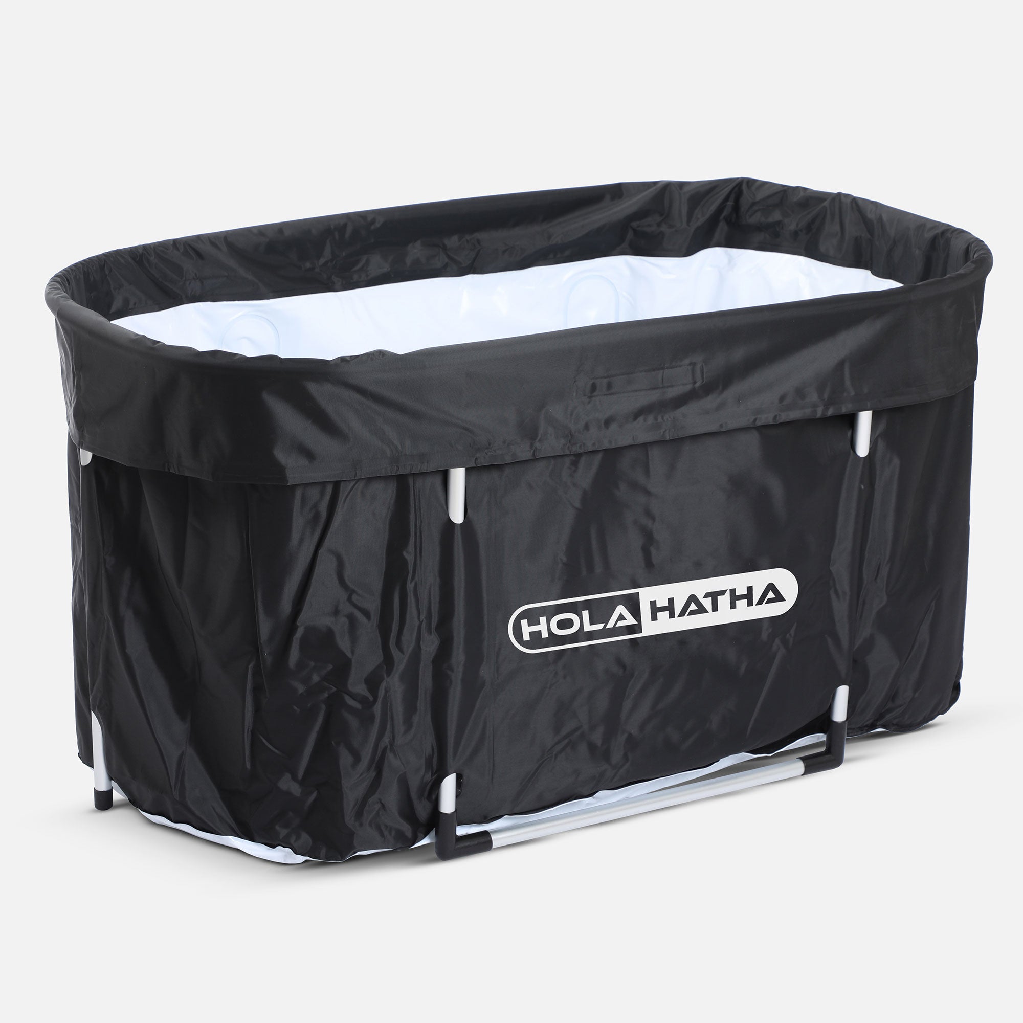 HolaHatha 129 Gal Ice Bath Tub, Portable Hot/Cold Water Plunge Tub with Lid (Used)