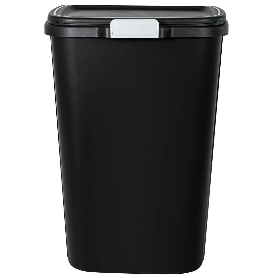 Hefty 13 Gallon Odor Block Touch Top Durable Trash Can, 4 Pk, Black (Open Box)