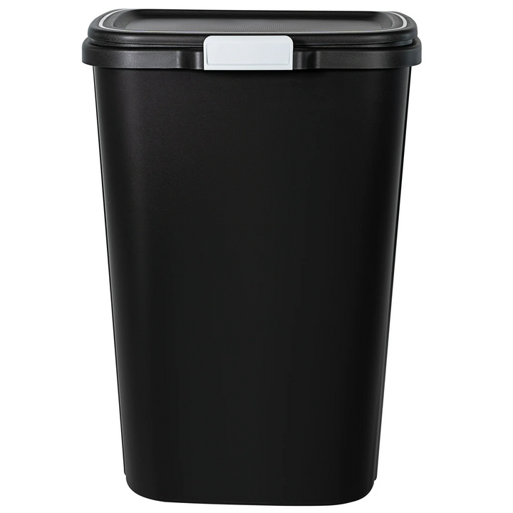 Hefty 13 Gallon Odor Block Touch Top Durable Trash Can, 4 Pk, Black (Open Box)