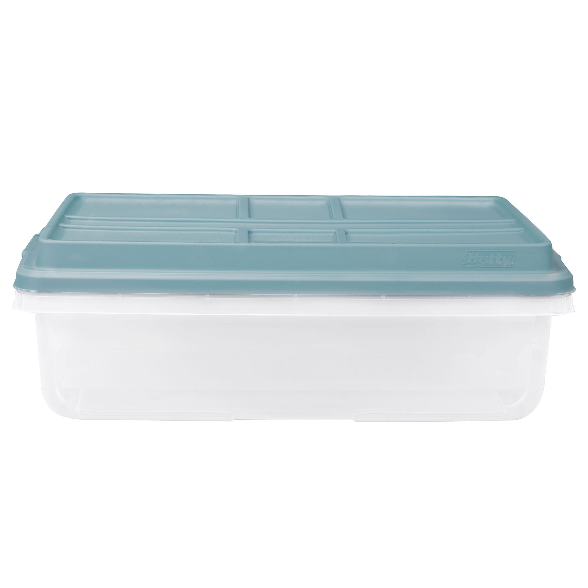 Hefty 40 Qt Hi-Rise Stackable Plastic Storage Bin w/Lid, 6pk, Blue (Open Box) - VMInnovations