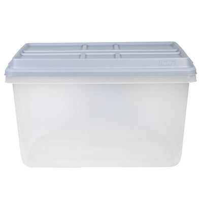 Hefty 72 Qt Hi-Rise Stackable Plastic Storage Bin with Lid, 6 Pack, Gray (Used) - VMInnovations