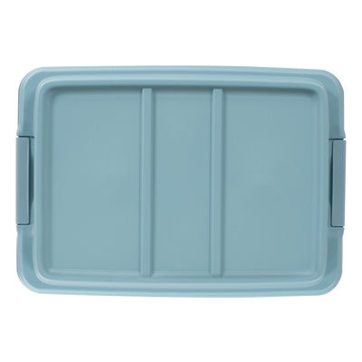 Hefty 18 Qt Hi-Rise Stackable Plastic Storage Bin w/Lid, 8pk, Blue (Open Box) - VMInnovations