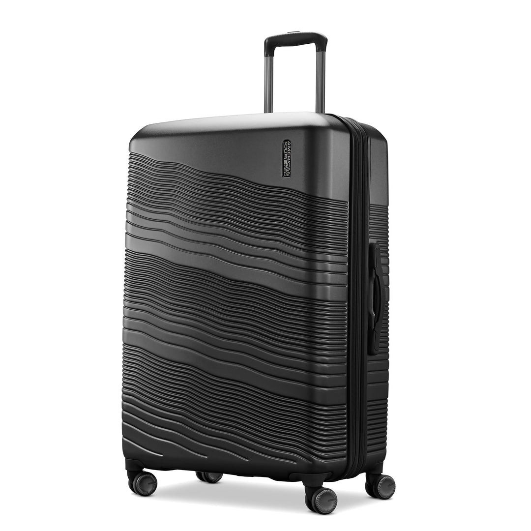 American ColorLite II 2pc Hard Side Luggage Set w/Wheels, Black (Open Box)