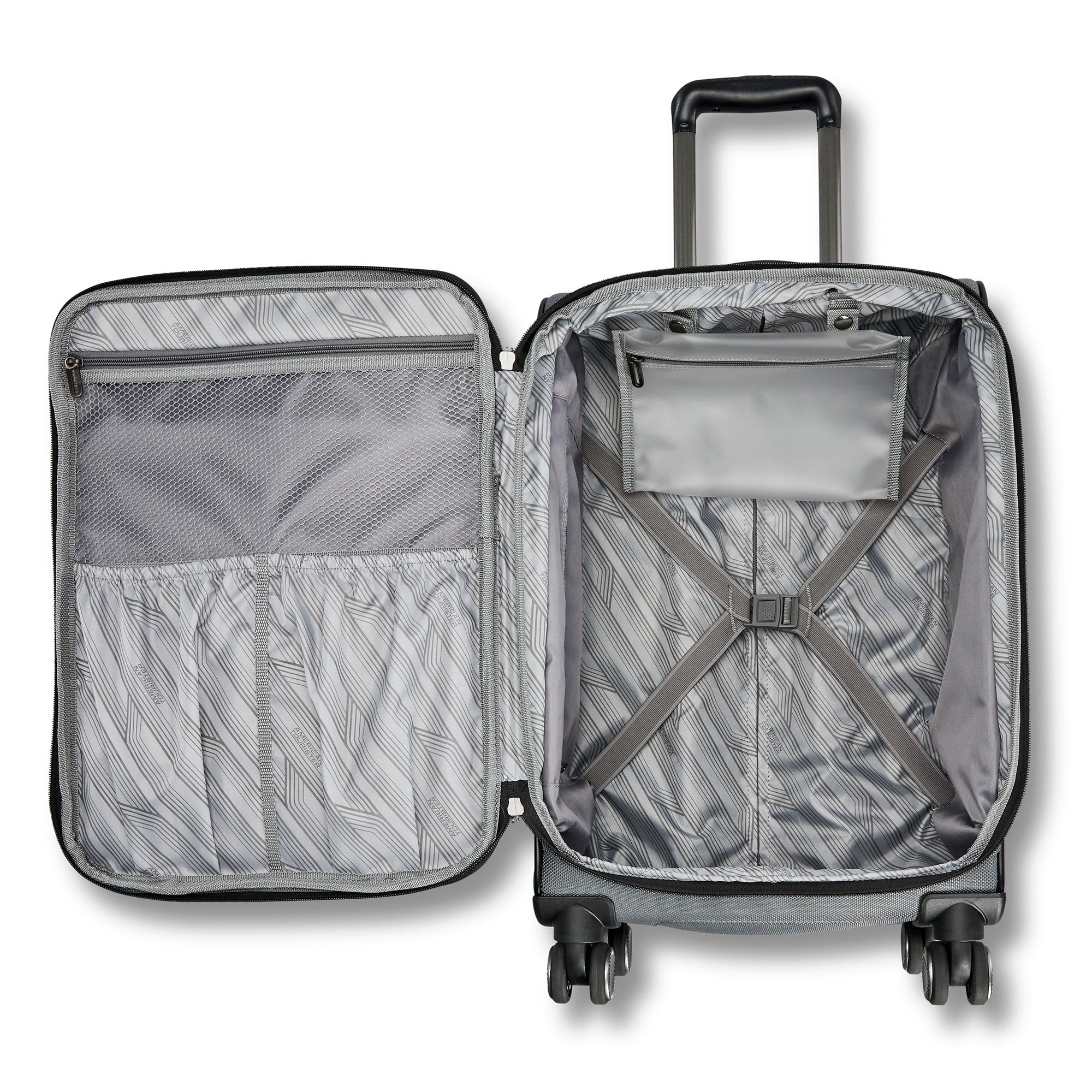 American Tourister Dash XLT 2 Piece Carry On and Large Spinner Luggage, Graphite - VMInnovations