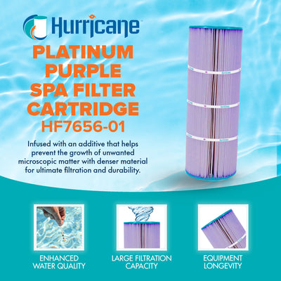 Hurricane Filters HF7656-01P Purple Spa Filter Cartridge Replacement (Open Box)