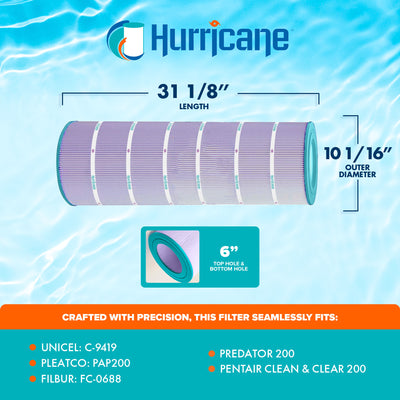 Hurricane 2 Pack HF9419-01P Platinum Purple Spa Filter Cartridge Replacement