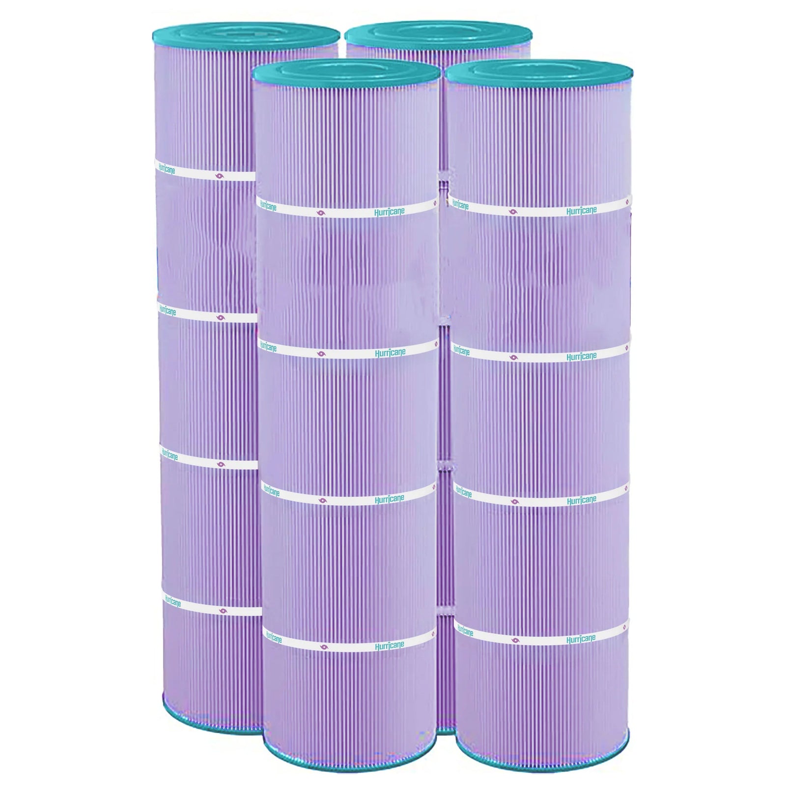 Hurricane 4 Pack- Platinum Purple Pool Filter Cartridge Replacement (Open Box) - VMInnovations