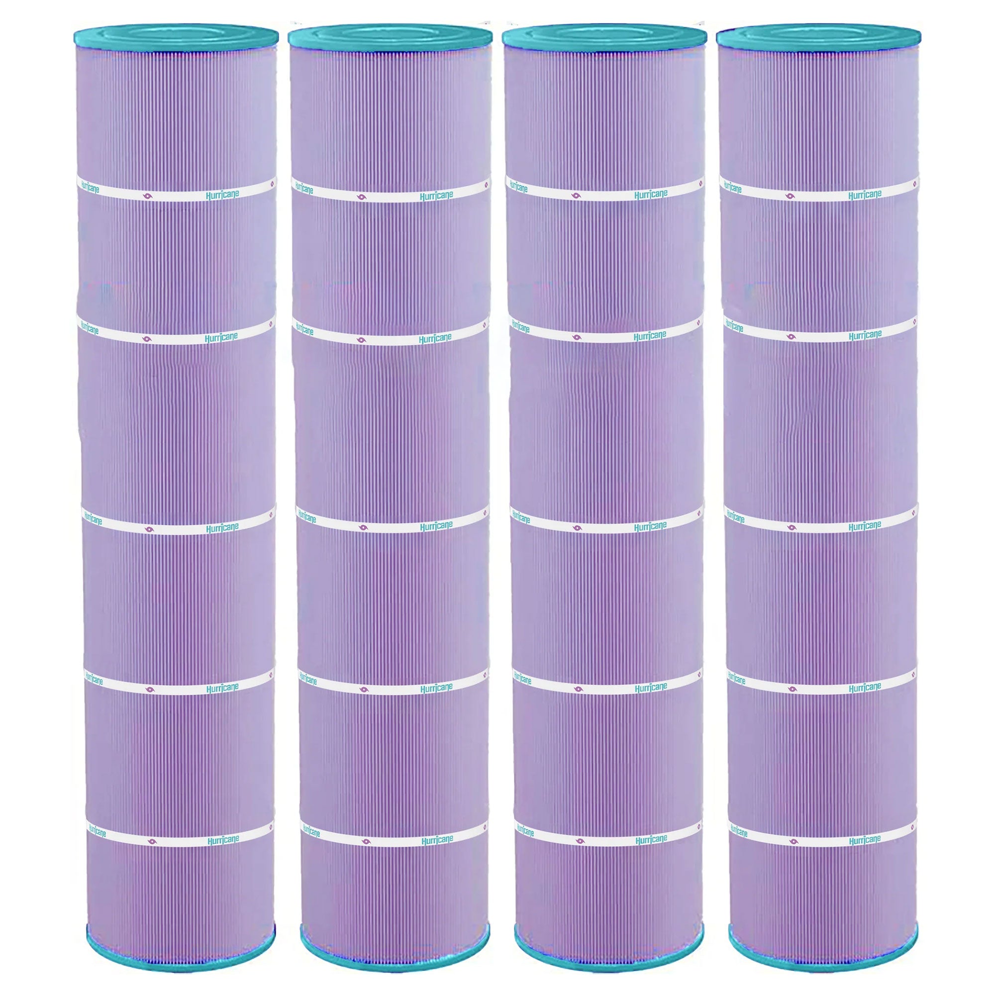Hurricane Filters HF7482-04P Platinum Purple Pool Filter Cartridge for Unicel C-7482, Filbur FC-0820, Jandy Industries CL580, CV580, and More, 4-Pack