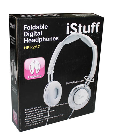 NIPPON HPI257 Foldable Digital Stereo Headphones w/ Padded Surround HPI-257