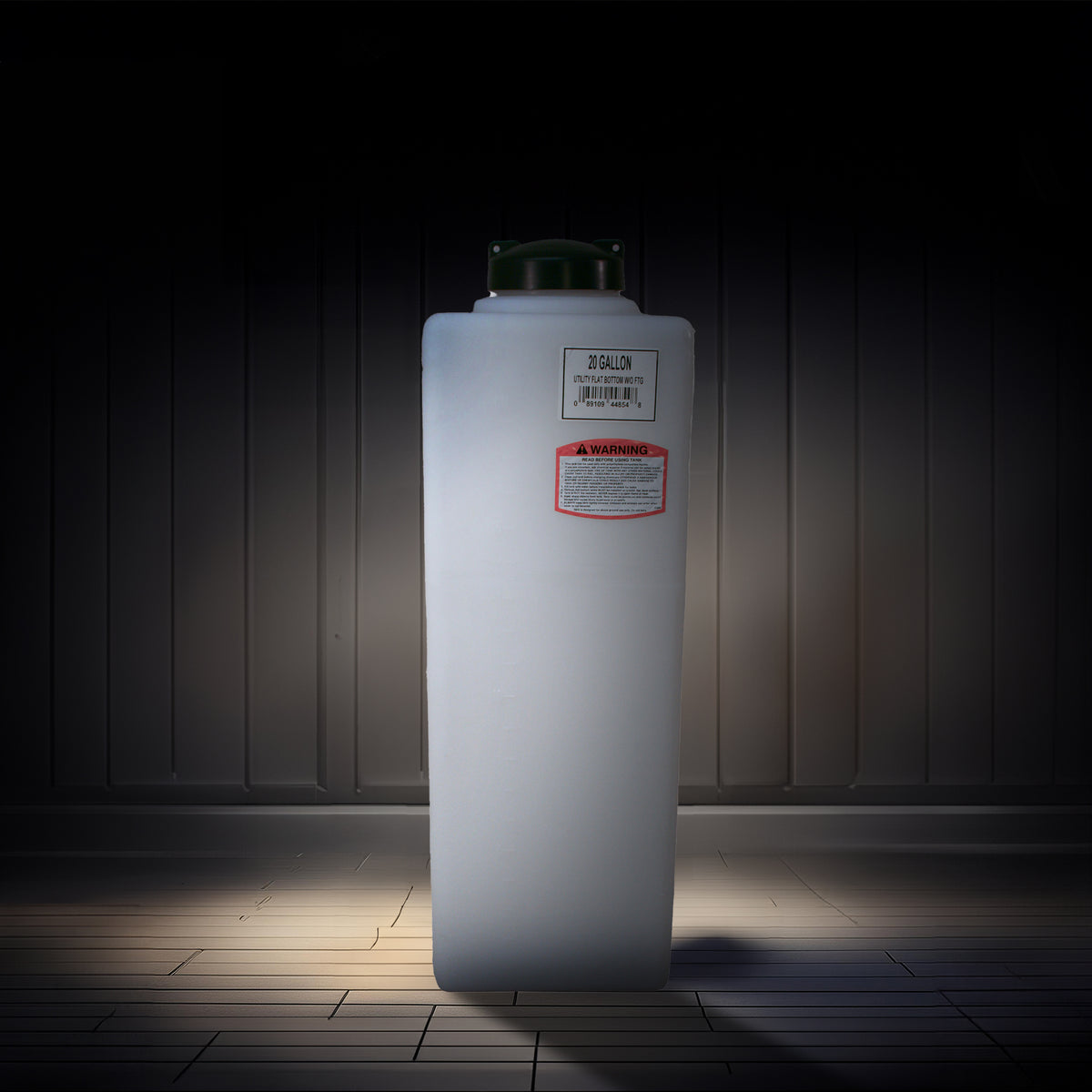 Norwesco Flat Bottom Utility Tanks for Trailers and Lawn Care, 20 Gallon, White