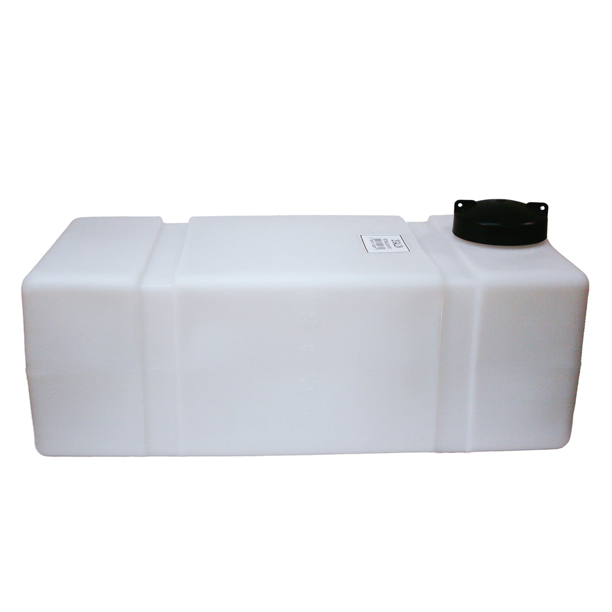 Norwesco 25 Gallon Rectangular Flat Bottom Utility Tank for Lawn Care, White