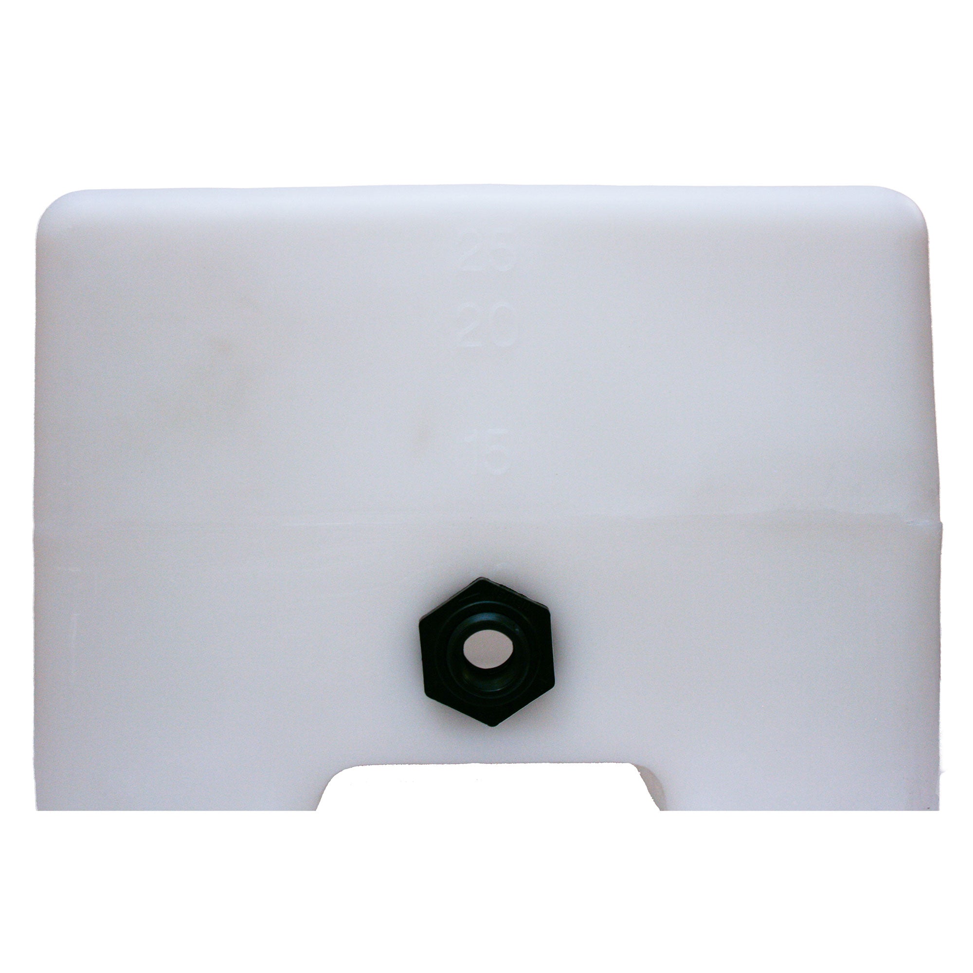 Norwesco 25 Gallon Rectangular Flat Bottom Utility Tank for Lawn Care, White