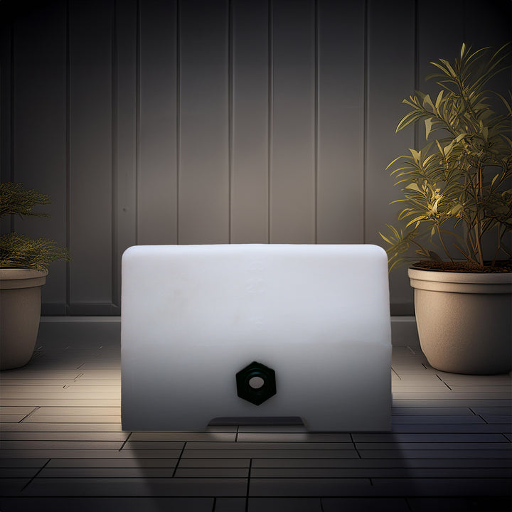 Norwesco 25 Gallon Rectangular Utility Tank for Lawn Care, White (Open Box)