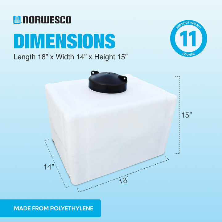 Norwesco 12 Gal Total Drain Tank for Agriculture, Patio, Lawn, & Garden (Used)