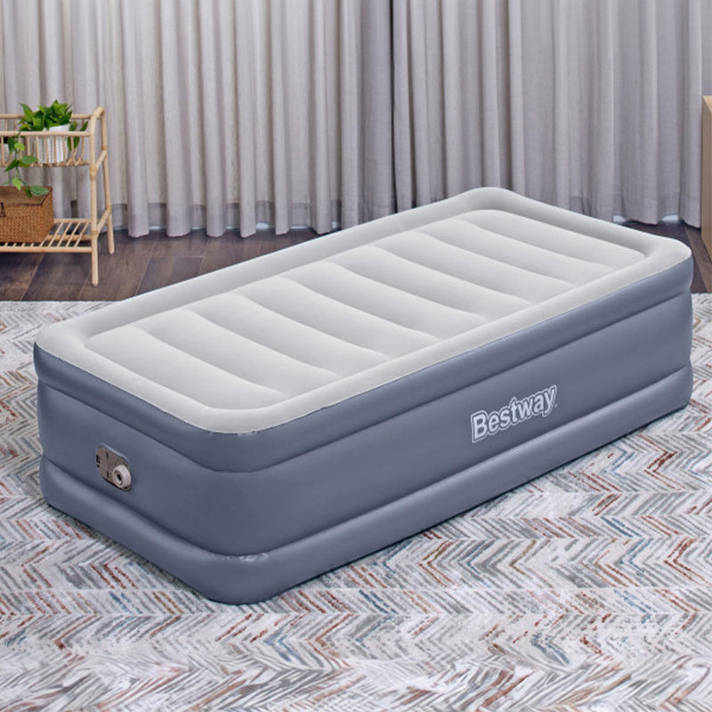 Bestway Tritech Air Mattress Inflatable Twin-Sized Bed with Built-In AC Pump