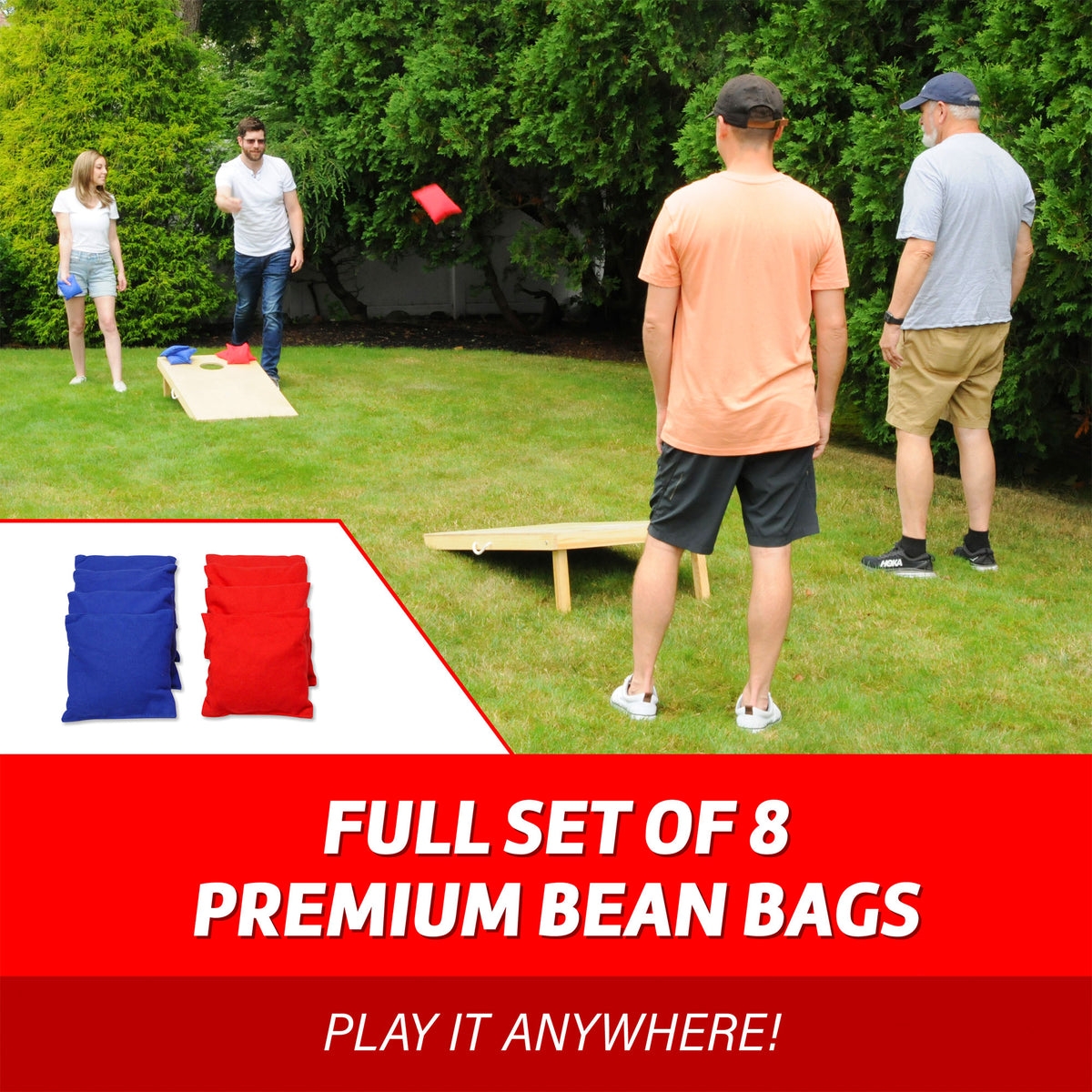 Driveway Games Traditional Wood Cornhole Game w/ All Weather Storage Bag, 4'x2'