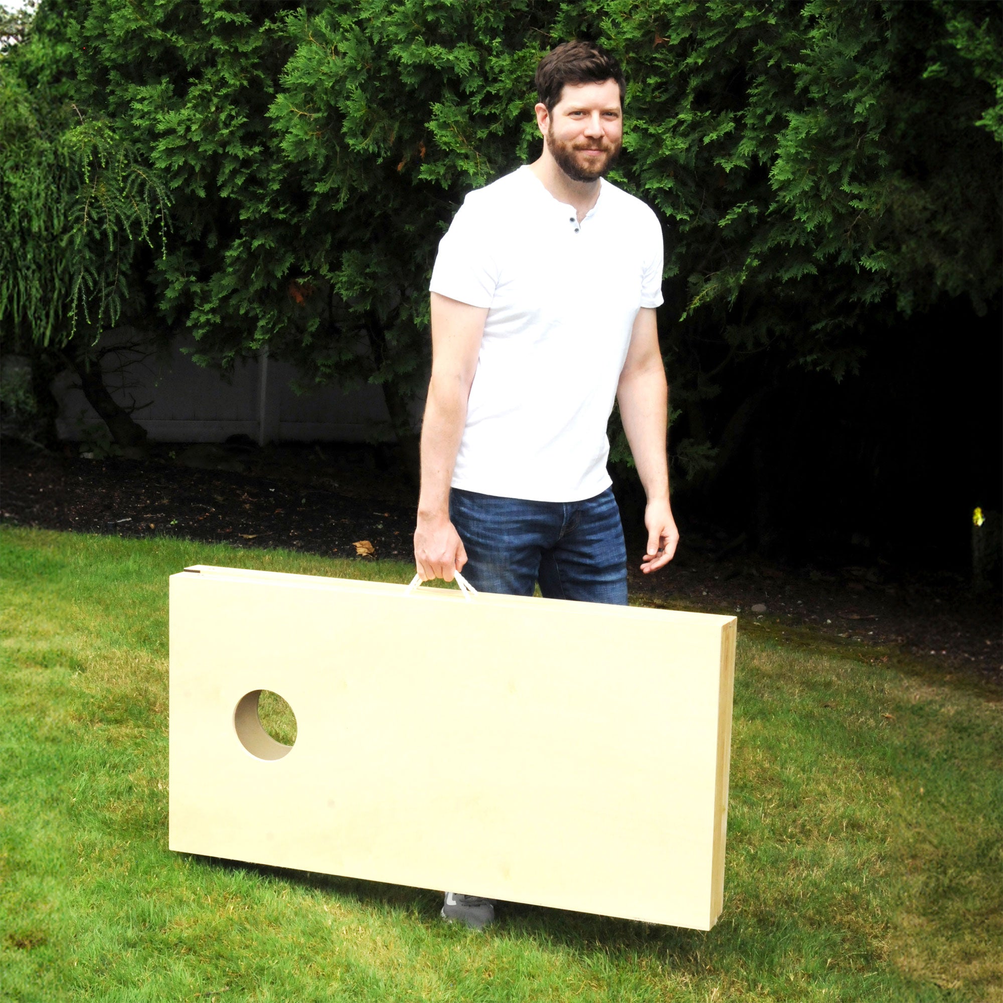 Driveway Games Traditional Wood Cornhole Game w/ All Weather Storage Bag, 4'x2'