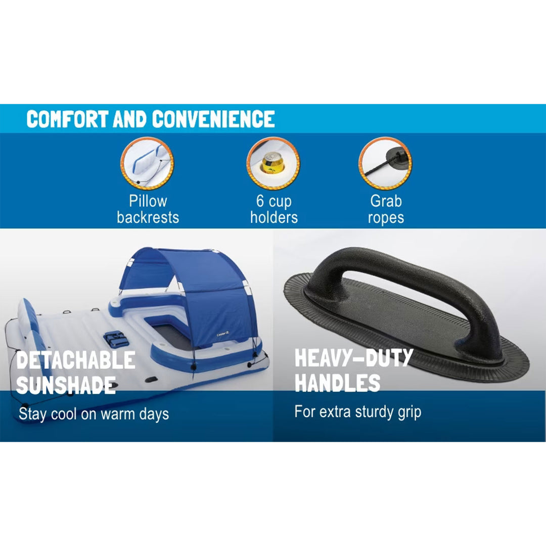 Bestway Hydro Force Tropical Breeze 6 Person Inflatable Island Float (Open Box) - VMInnovations