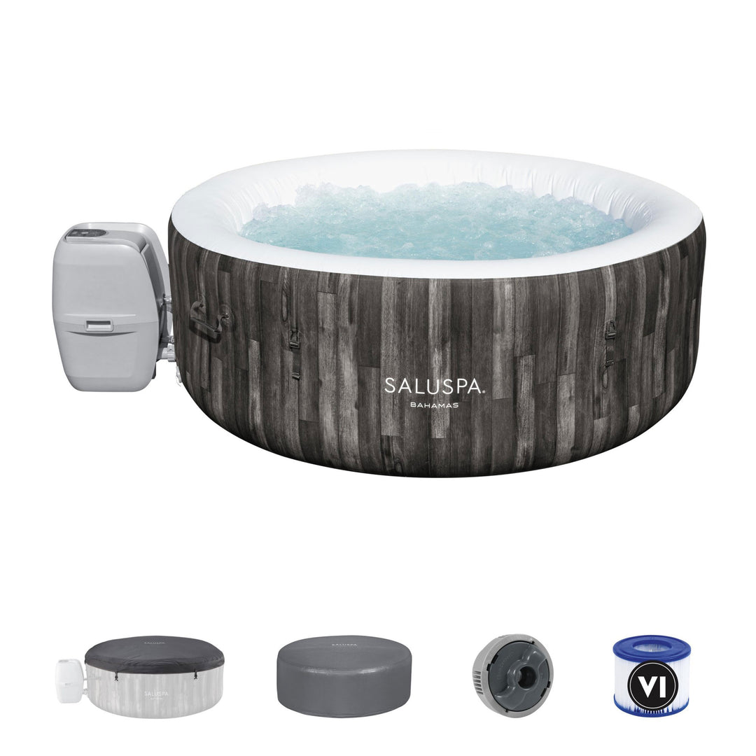 Bestway SaluSpa Bahamas AirJet Inflatable Outdoor Hot Tub with EnergySense Cover