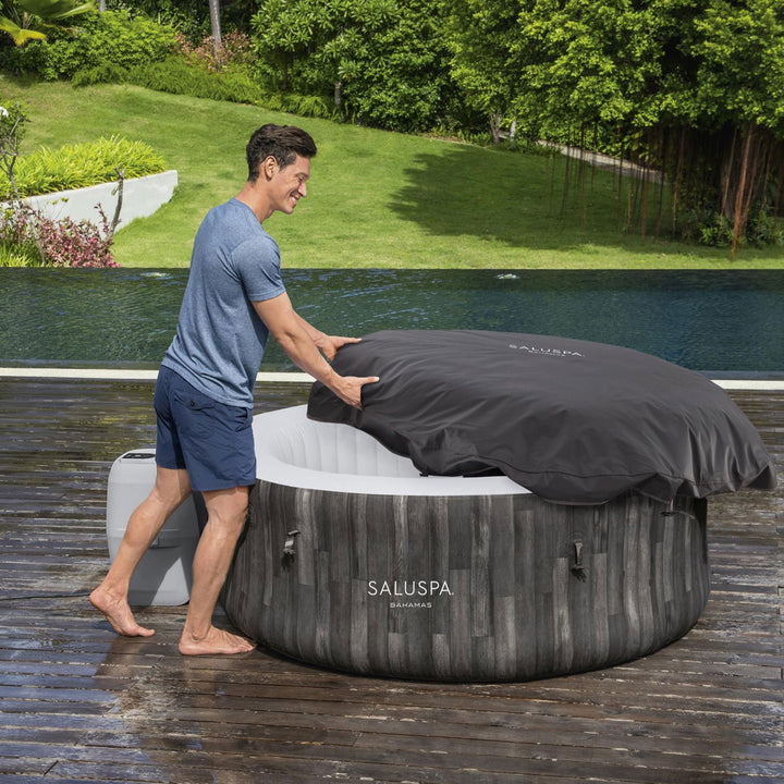 Bestway SaluSpa Bahamas AirJet Inflatable Outdoor Hot Tub with EnergySense Cover