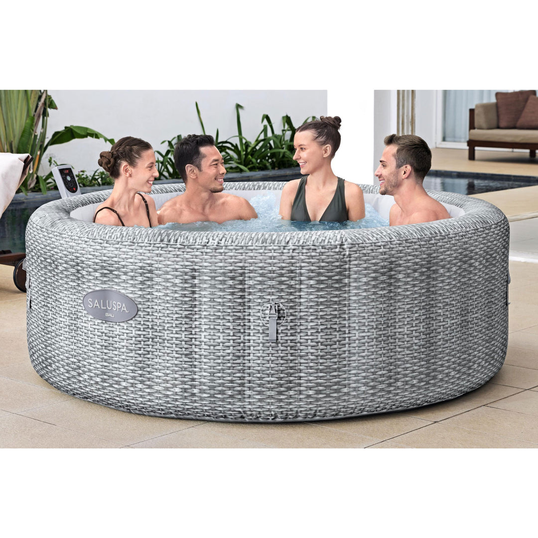 Bestway Bali Smart AirJet Inflatable Spa w/ EnergySense Cover, Gray (Open Box)