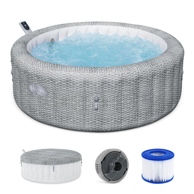 Bestway Bali Smart AirJet Inflatable Spa w/ EnergySense Cover, Gray (Open Box) - VMInnovations
