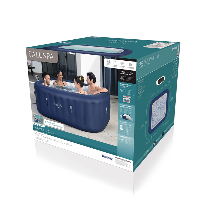 Bestway SaluSpa Hawaii Smart AirJet Inflatable Hot Tub with Cover (Open Box)