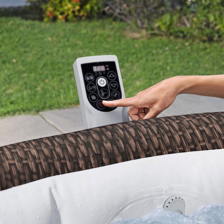 Bestway SaluSpa Bali Smart AirJet Inflatable Hot Tub w/ EnergySense Cover, Brown