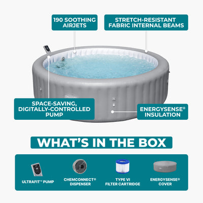 Bestway SaluSpa Hawaii Smart AirJet Inflatable Hot Tub with EnergySense Cover - VMInnovations