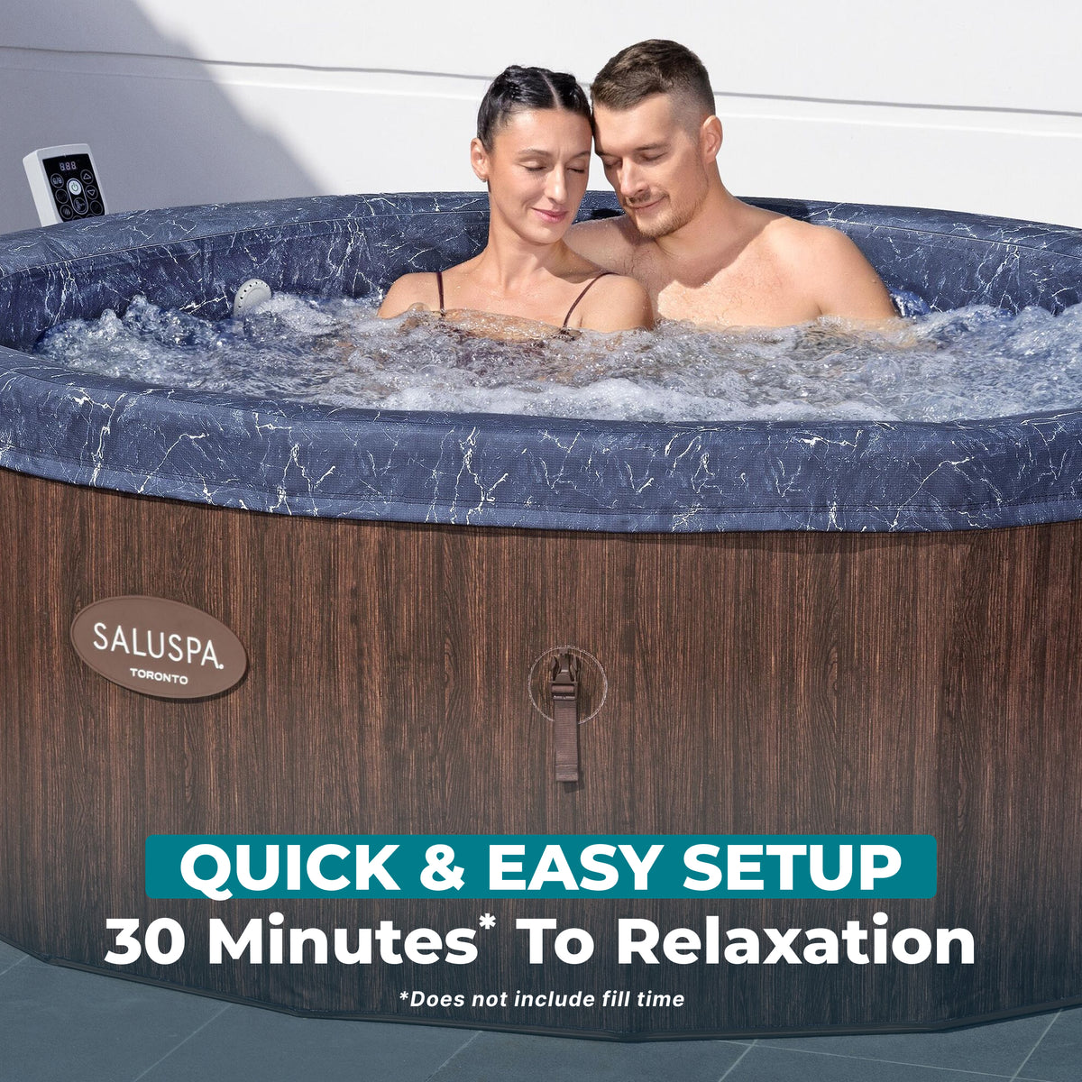 Bestway Toronto 5-7 Person Energy-Efficient AirJet Hot Tub, App (Open Box)
