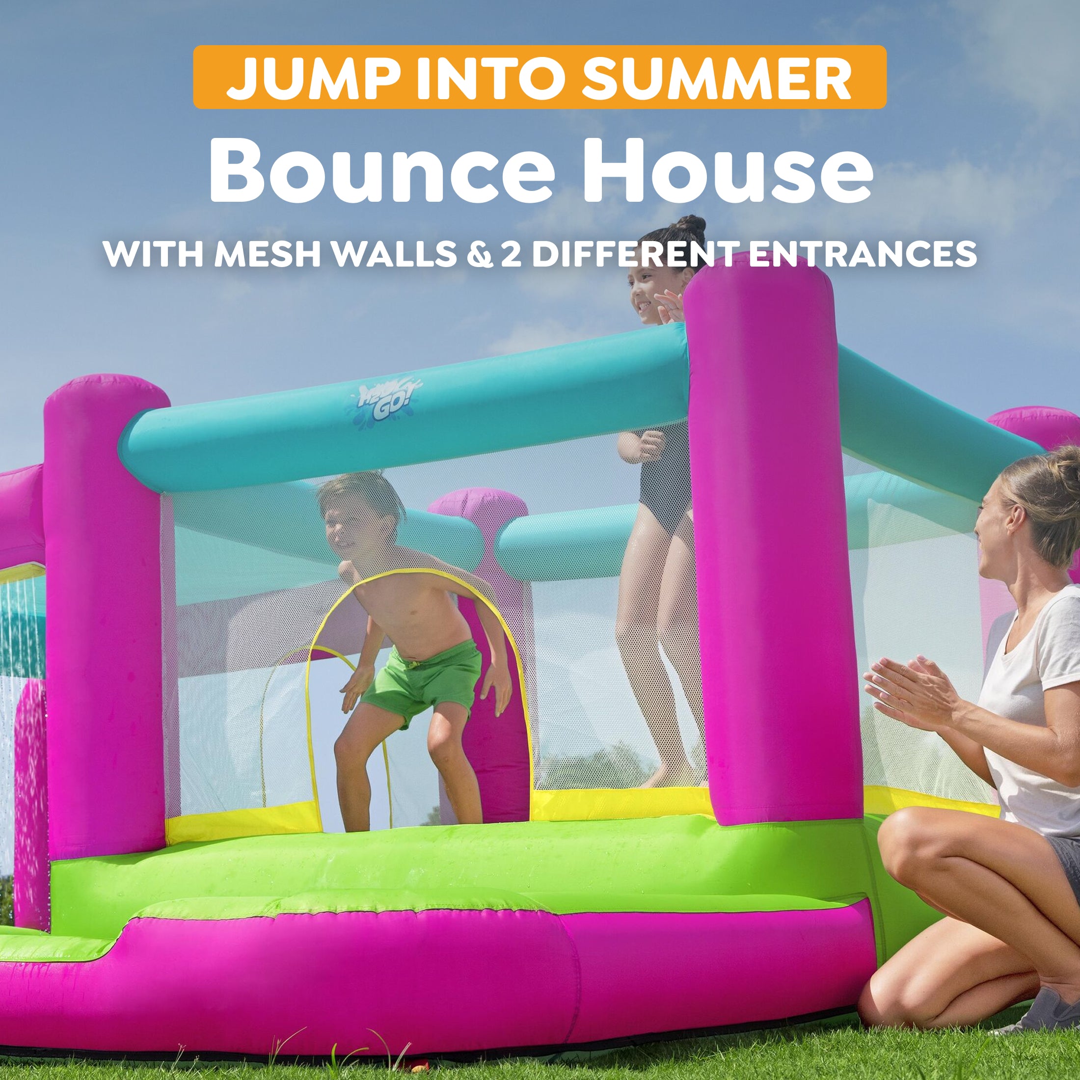 Bestway Bouncin'Bay Kids Inflatable Mega Water Park Outdoor Splash Pool(Open Box