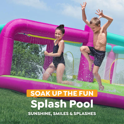 Bestway Bouncin'Bay Kids Inflatable Mega Water Park Outdoor Splash Pool(Open Box