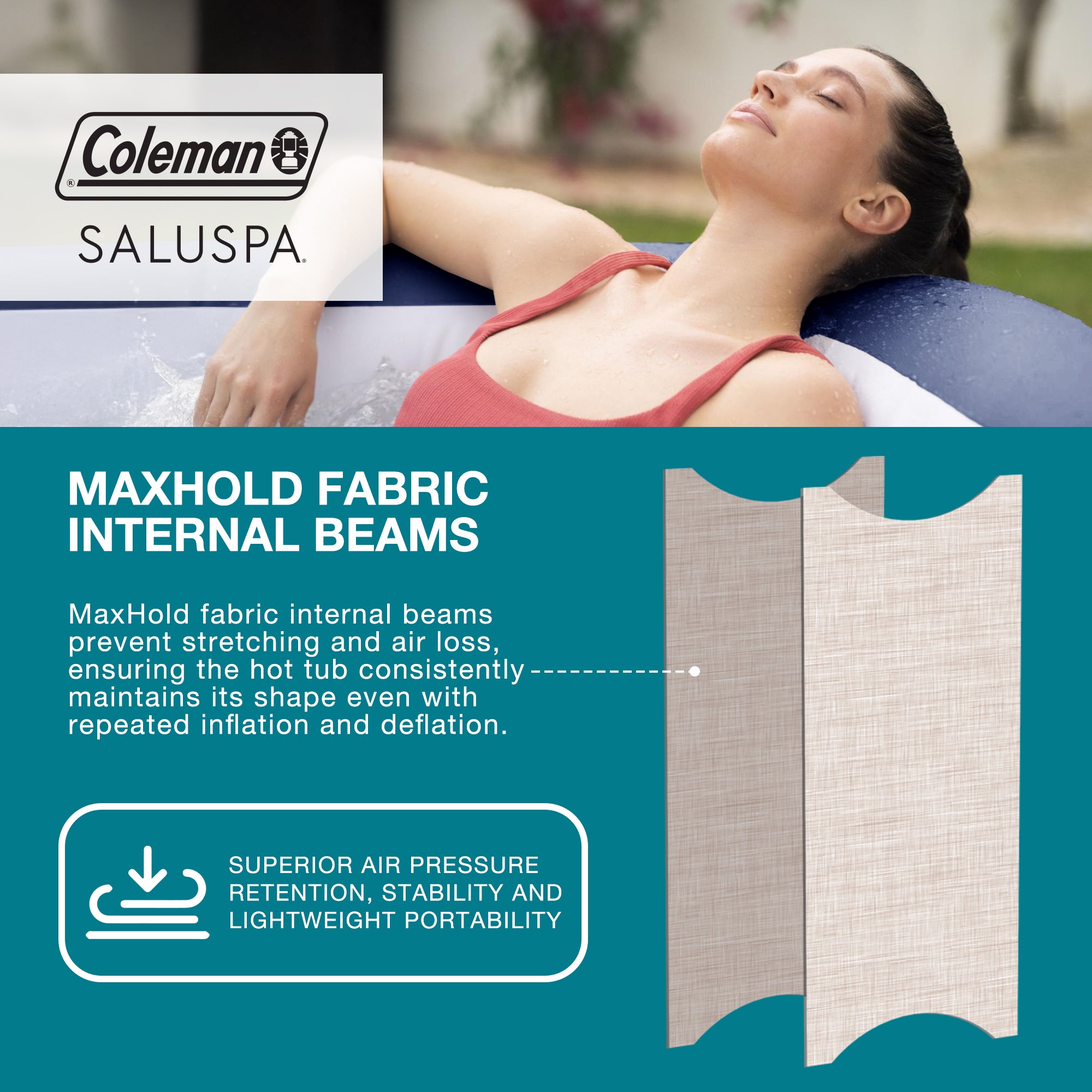 SaluSpa Hawaii 4-6 Person Smart AirJet Inflatable Hot Tub with App Control(Used) - VMInnovations