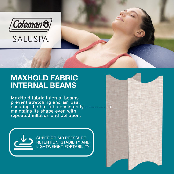 SaluSpa Hawaii 4-6 Person Smart AirJet Inflatable Hot Tub with App Control(Used) - VMInnovations