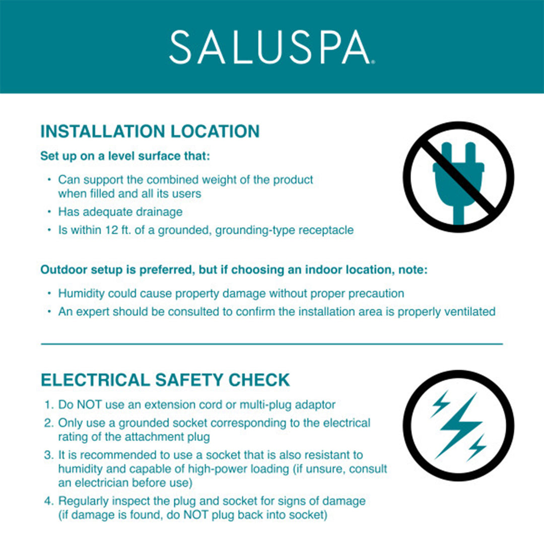 SaluSpa 4 Person Smart AirJet Inflatable Hot Tub with App Control (For Parts)