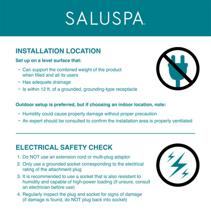SaluSpa 4 Person Smart AirJet Inflatable Hot Tub with App Control (For Parts)