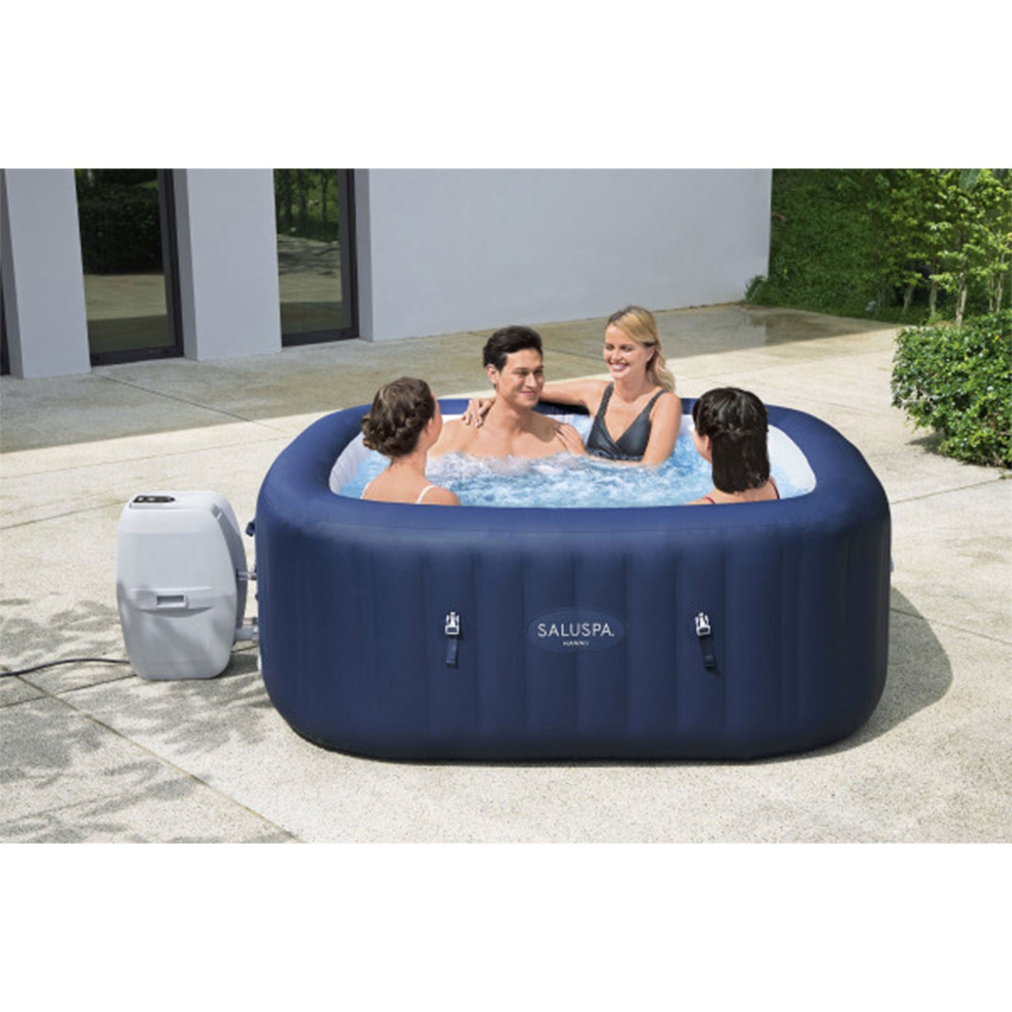 SaluSpa Hawaii 4-6 Person Smart AirJet Inflatable Hot Tub with App Control(Used) - VMInnovations