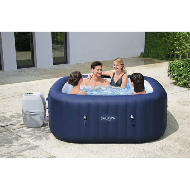 SaluSpa Hawaii 4-6 Person Smart AirJet Inflatable Hot Tub with App Control(Used)