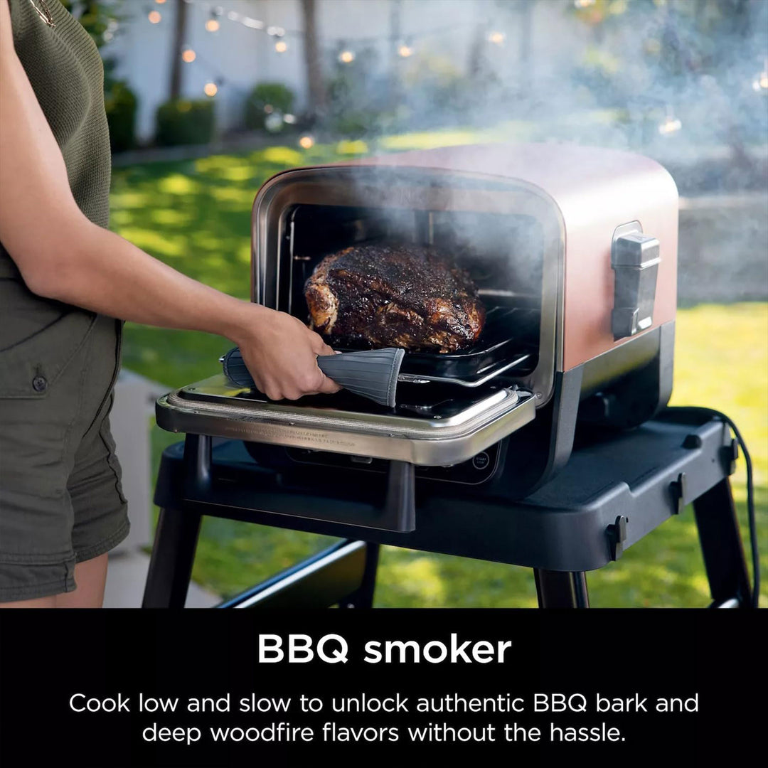 Ninja 8-in-1 Electric Programmable Woodfire Pizza Oven with Timer, Navy (Used) - VMInnovations