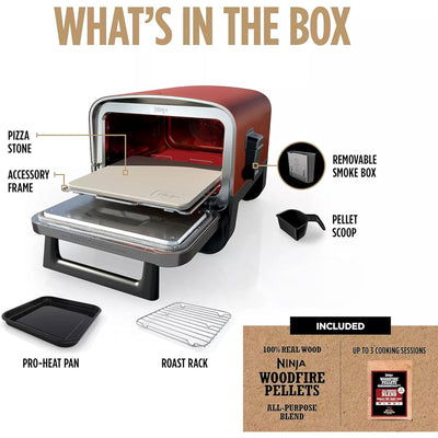 Ninja 8-in-1 Electric Programmable Metal Woodfire Pizza Oven, Navy (For Parts) - VMInnovations